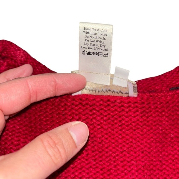 Coldwater Creek Red Moose Snow Christmas Holiday Vest Wool Women’s 1X Winter - Picture 8 of 11